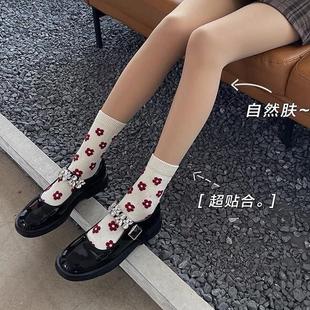 桃鹿鹿光腿袜加薄绒自然裸感水光肌氧肤防勾耐穿高弹收腹显瘦保暖