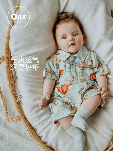 Детский комбинезон, летний костюм для новорожденных подходит для мужчин и женщин для девочек