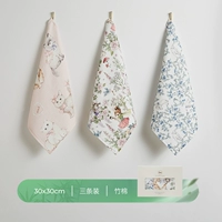 3 подарочные коробки и квадратные шарфы [Цветочная фея/ягненка-сад/песни кошка] 4-слойный бамбуковый хлопок (30*30 см)