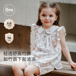 套装 Oak 短裤 女童T恤上衣宝宝花苞裤 儿童服饰两件套 Family夏季