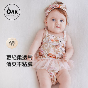 OAKFAMILY吊带婴儿包屁衣