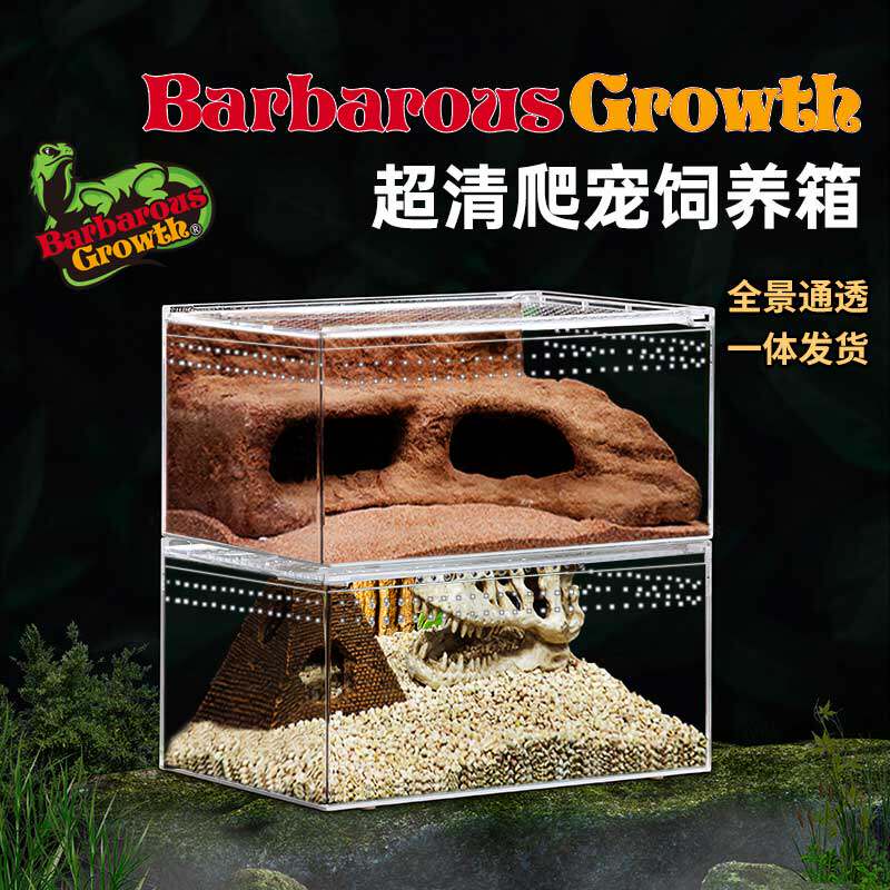 爬宠亚克力守宫蜥蜴饲养箱爬虫专用宠物蛇角蛙树栖造景生态饲养盒