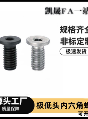 超短头内六角螺丝 极低头螺钉CBSS2/2.5/3-4/5/6/8/10/12/16