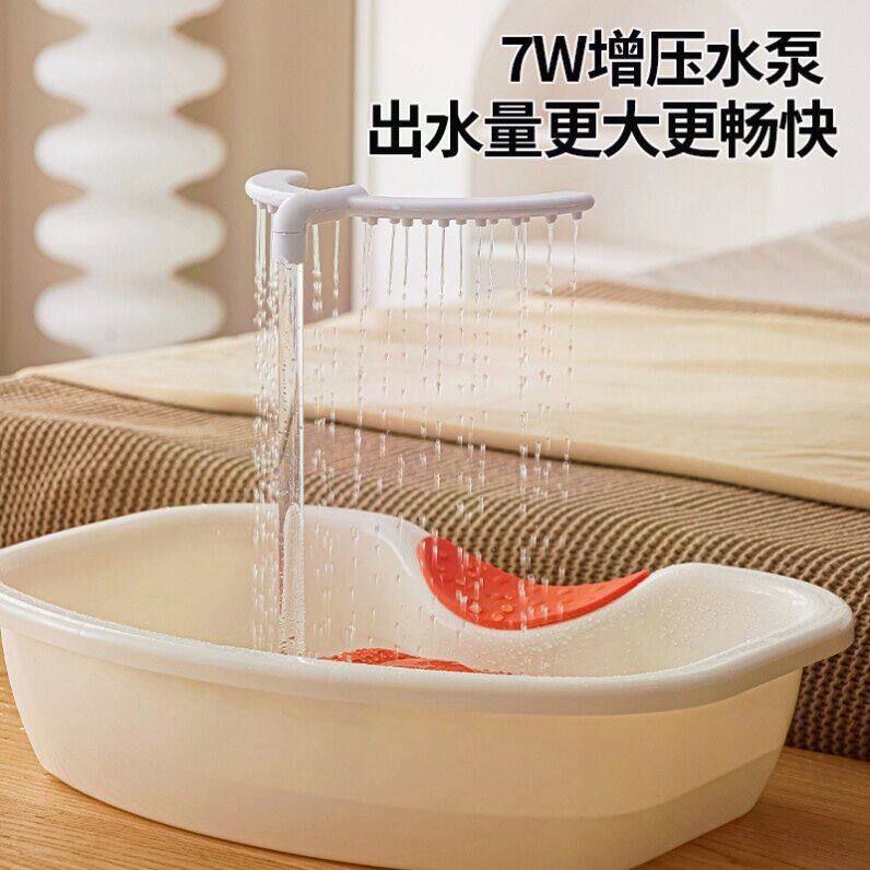 家用泡头盆水循环中药养发头疗洗头盆U型雨淋大流量平躺洗头神器