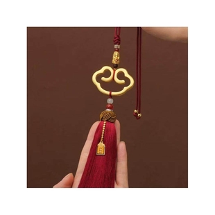 黄铜如意车载挂件汽车挂件吊饰保平安貔貅后视镜装饰品女士男高档