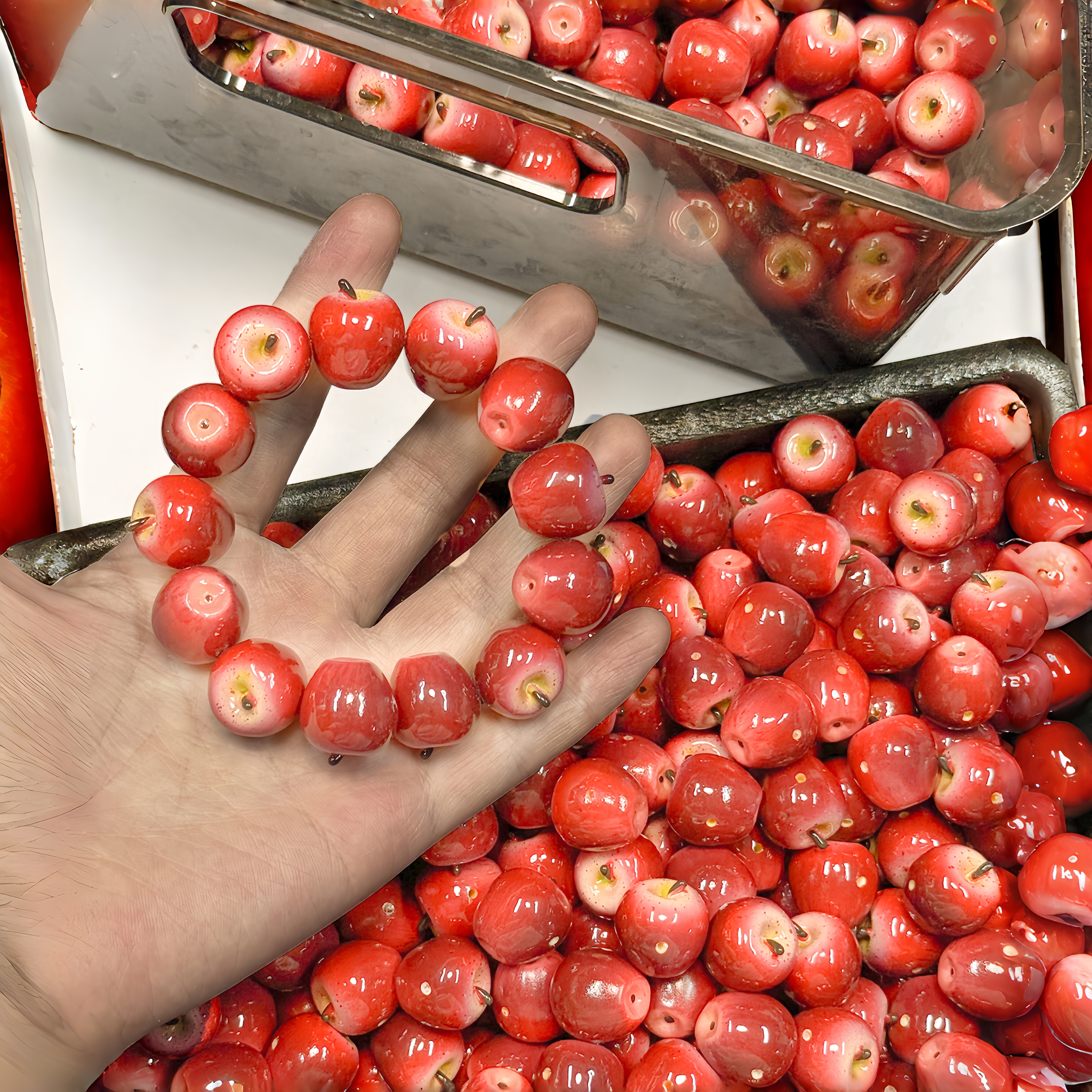 圣诞氛围的平安果手串绝了