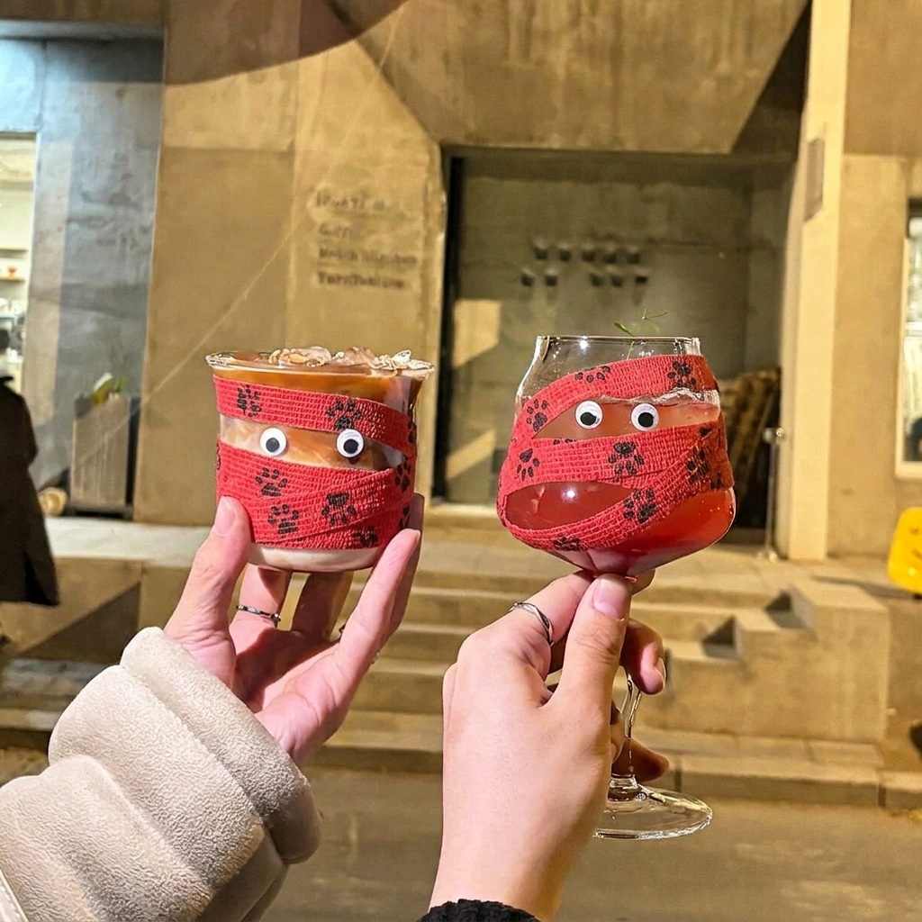 万圣节装饰酒吧店铺氛围场景布置道具摆件手工diy装扮饮品鸡尾酒