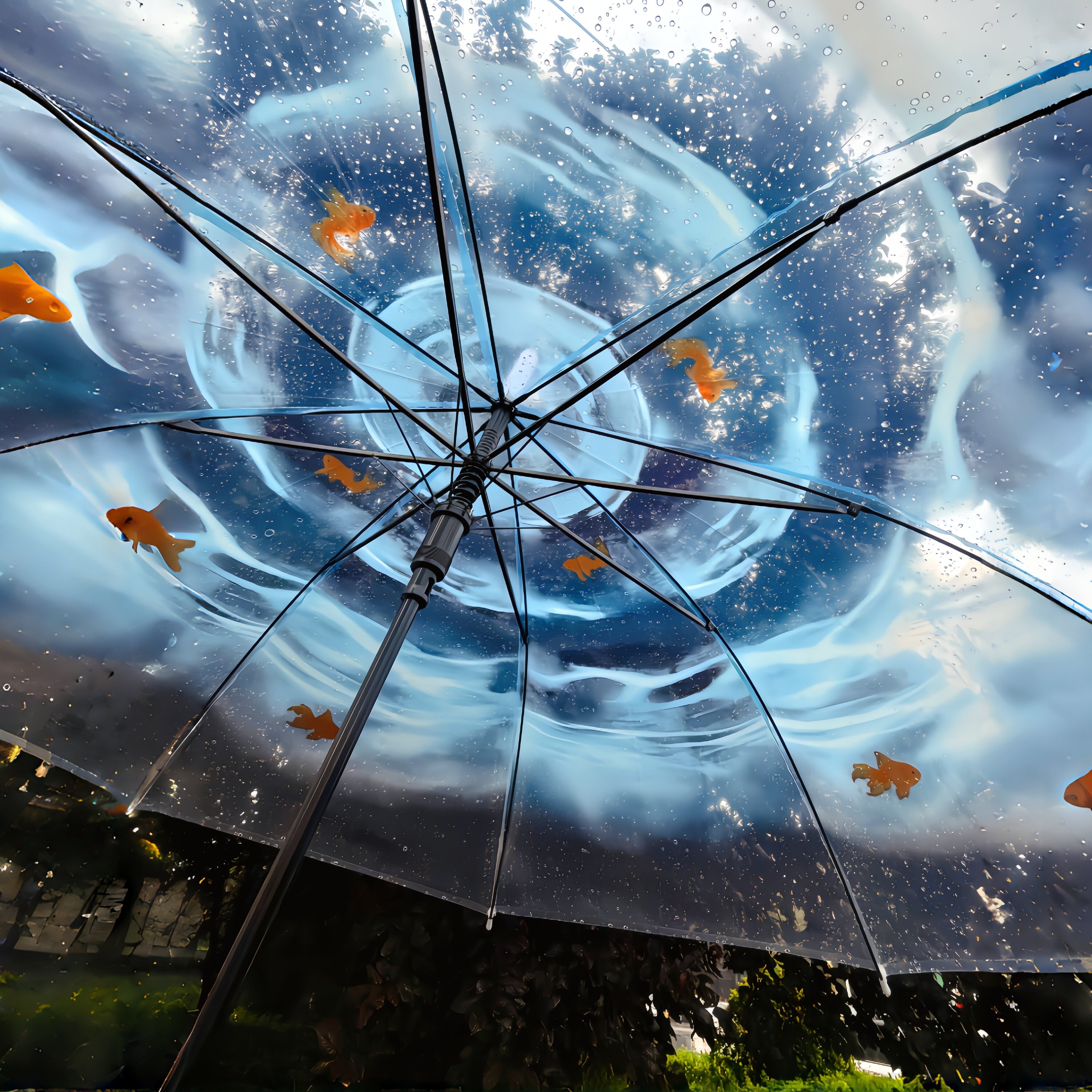 【1w+人下单】金鱼雨伞图片