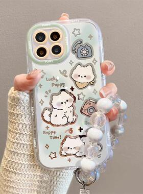 绿色小狗适用华为荣耀x50i手机壳新款honor100pro女款90ins风80可爱70高级感60se手绳40镜头全包30防摔保护套