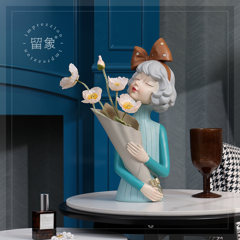 留象树脂插花简约客厅创意摆件