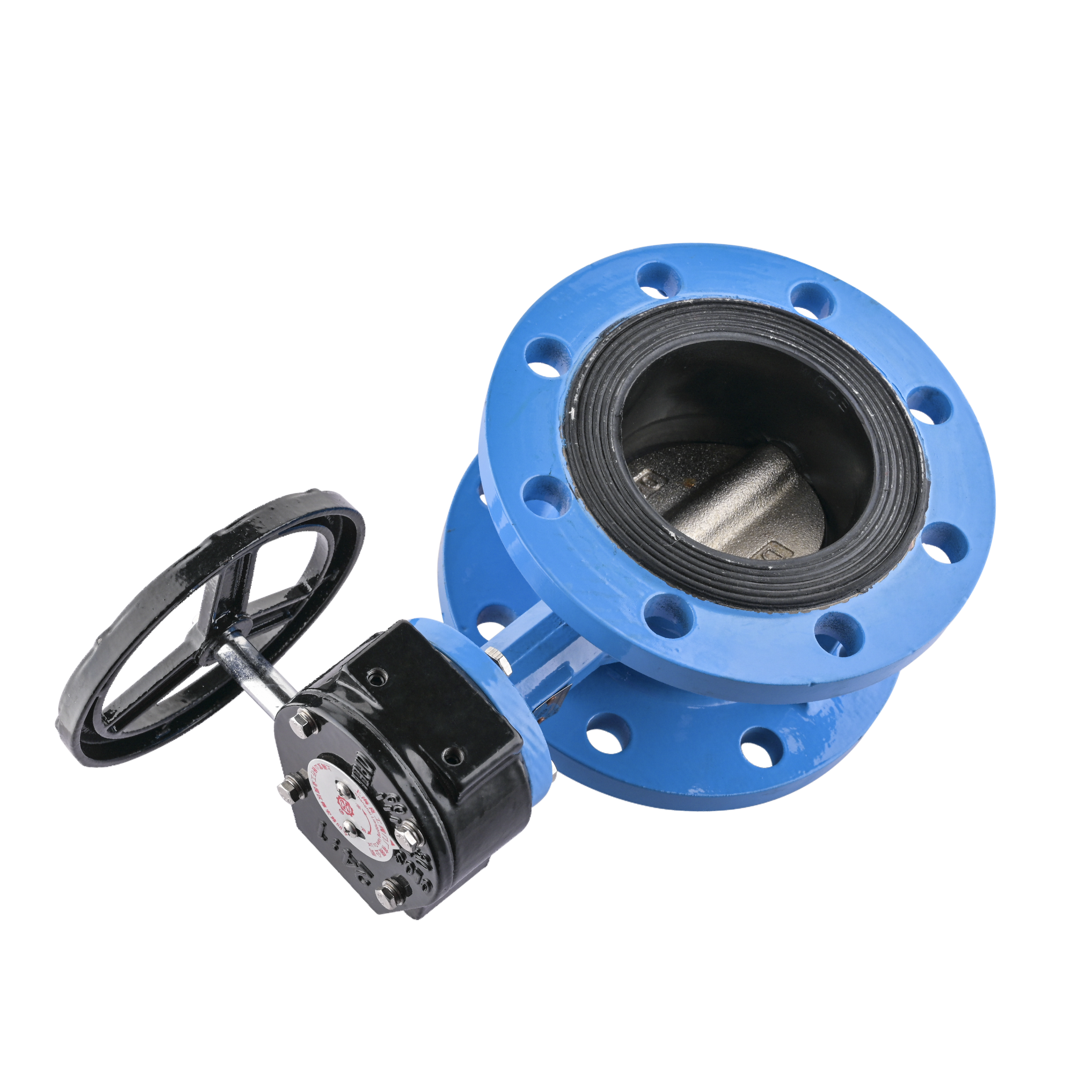 华夏阀门涡轮铸钢法兰蝶阀d341x-16q手动涡轮软密封蝶阀dn50 dn65