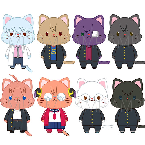 Movic银魂毛绒公仔猫咪