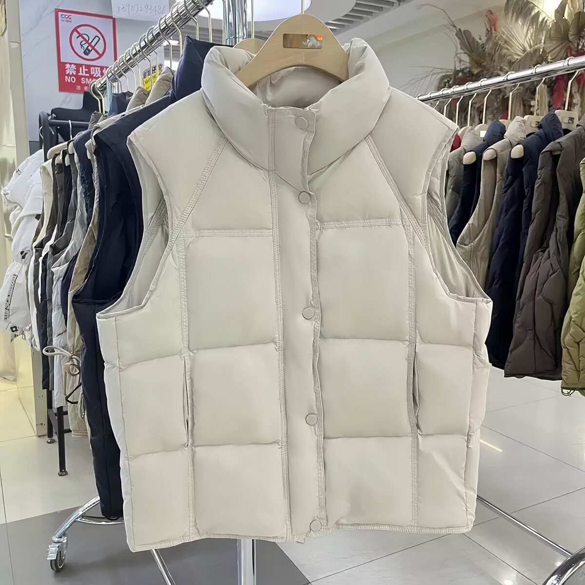 时尚大码韩版棉服马甲背