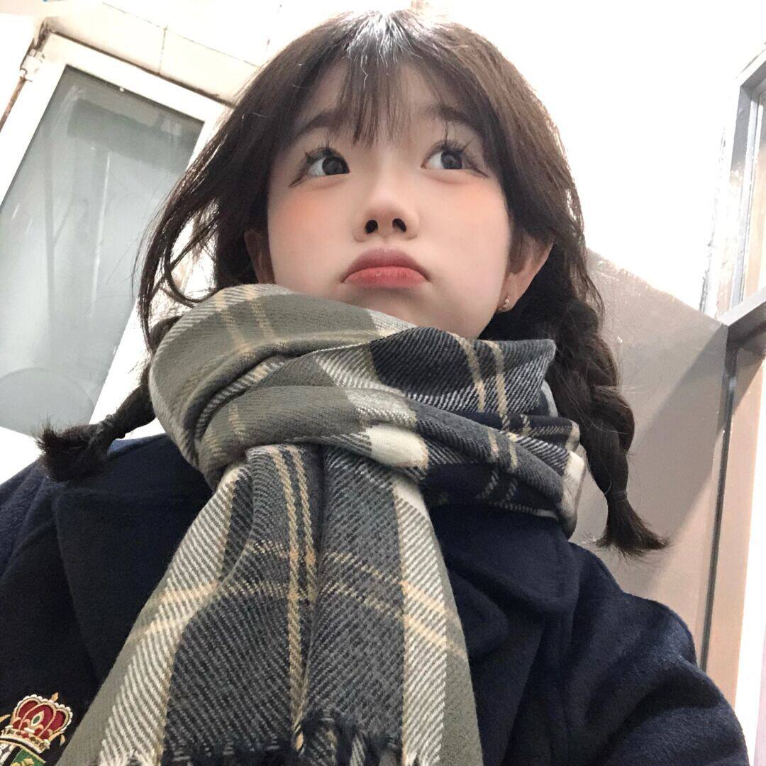 氛围感格子jk围巾女秋冬季加厚保暖百搭韩系学生亚文化情侣围脖