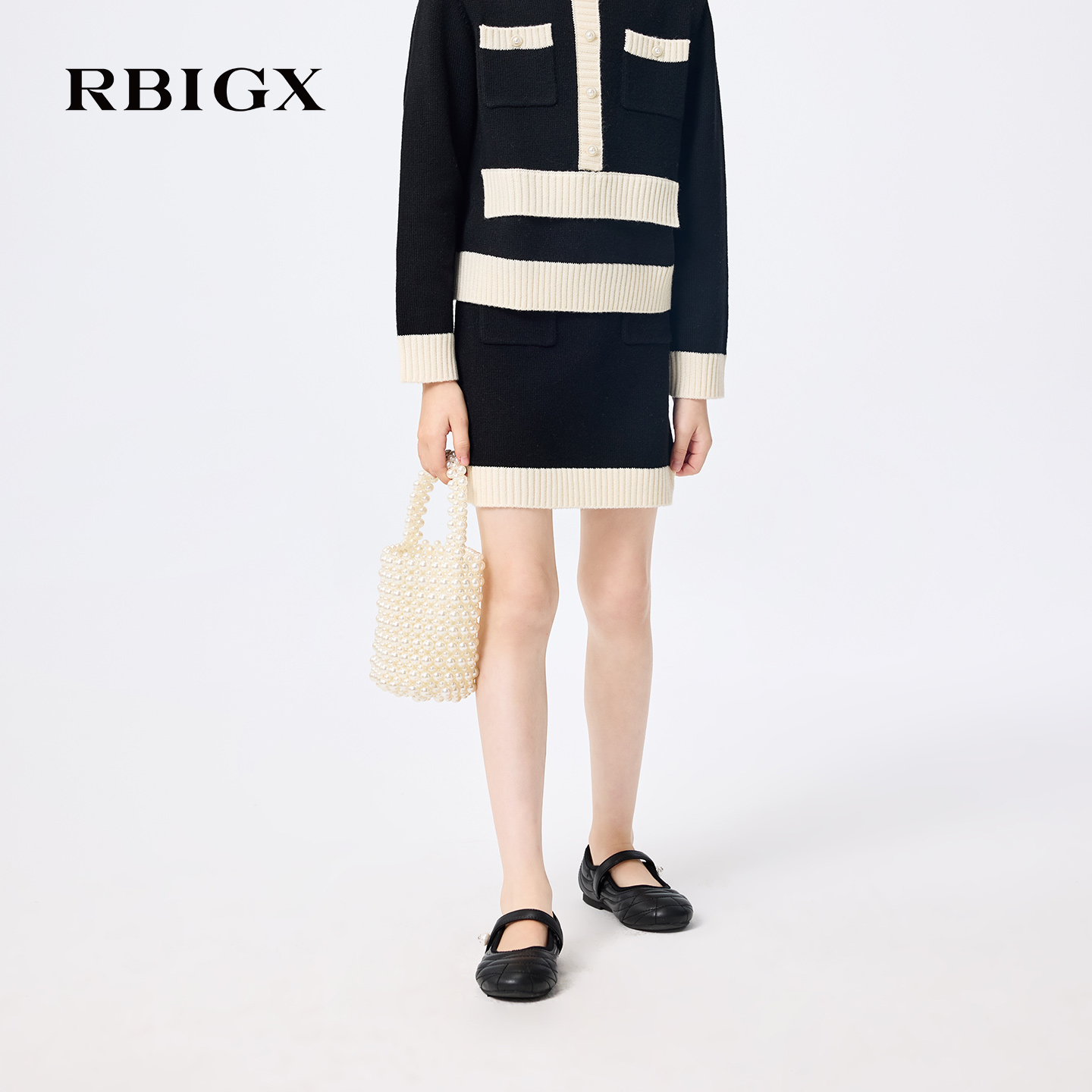 【商场同款】RBIGX瑞比克童装2025冬季新款甜美潮流保暖短裙