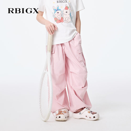 RBIGX瑞比克儿童凉感阔腿工装裤