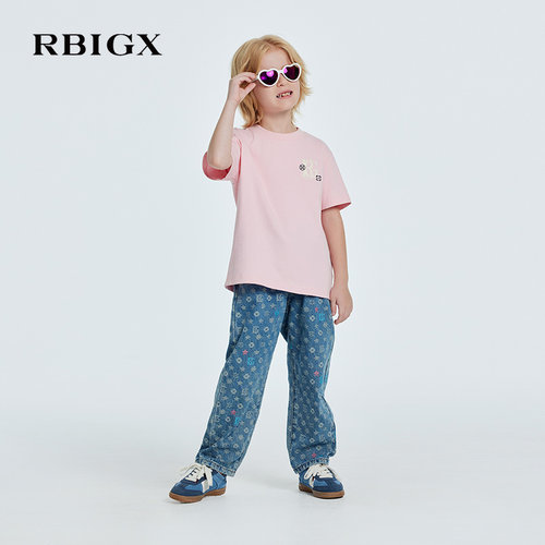 RBIGX瑞比克童装阔腿百搭牛仔裤