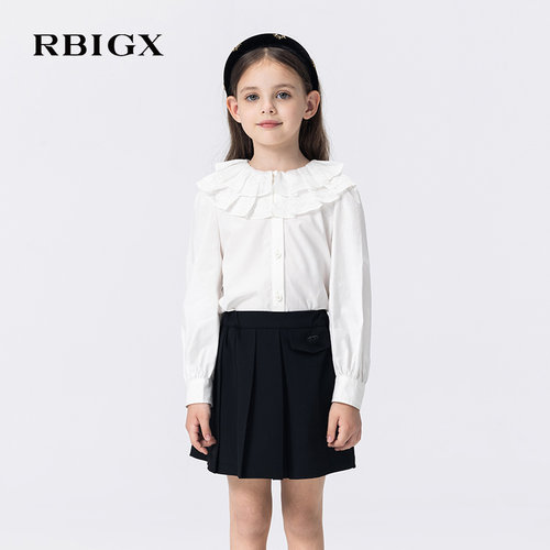 RBIGX女童荷叶领甜美上衣