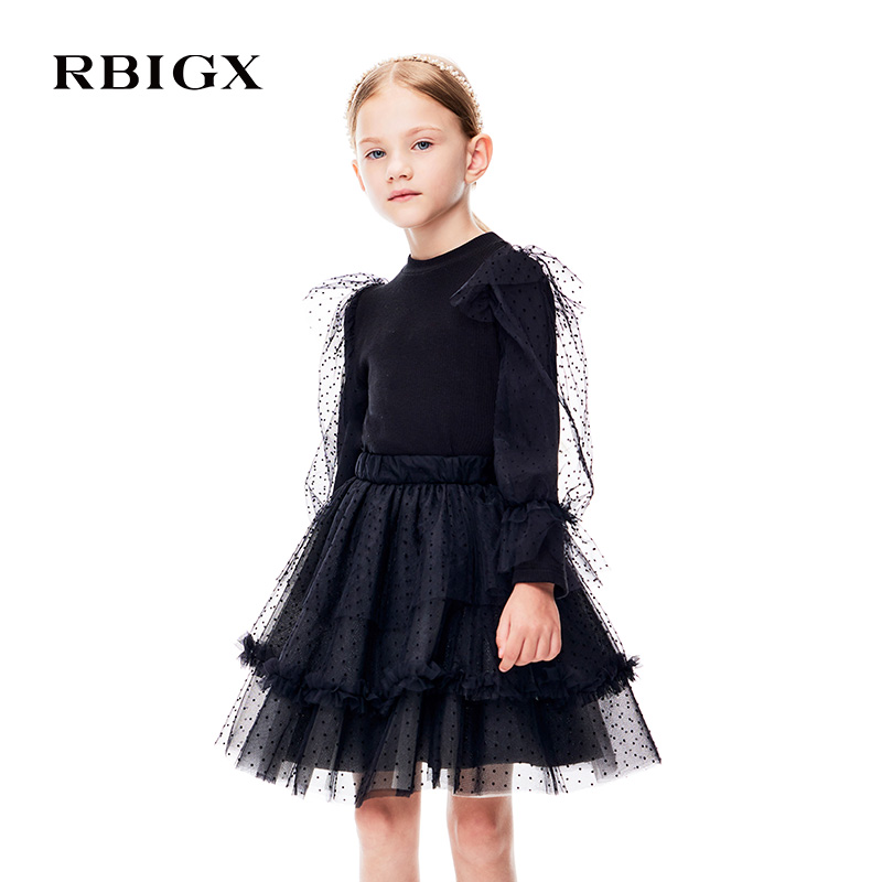 RBIGX/瑞比克纱袖坑条T恤