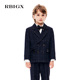 优雅贵族潮流设计感帅气黑白格西服 新款 RBIGX瑞比克童装 冬季
