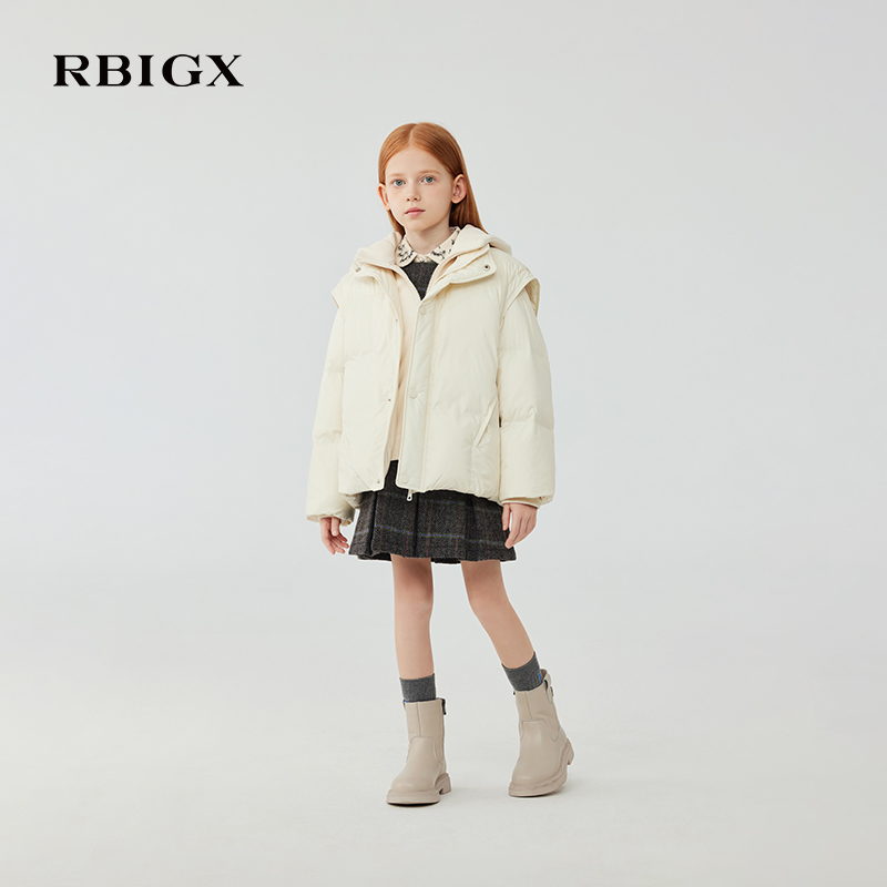 RBIGX瑞比克童装2025冬季新款一衣三穿奥利绒保暖舒适帅气羽绒服