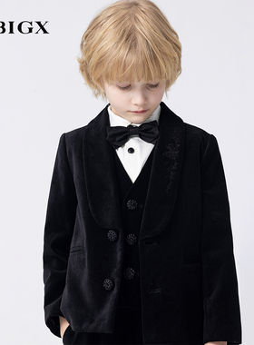 RBIGX瑞比克童装2025秋季新款百搭青果领潮流帅气西装外套