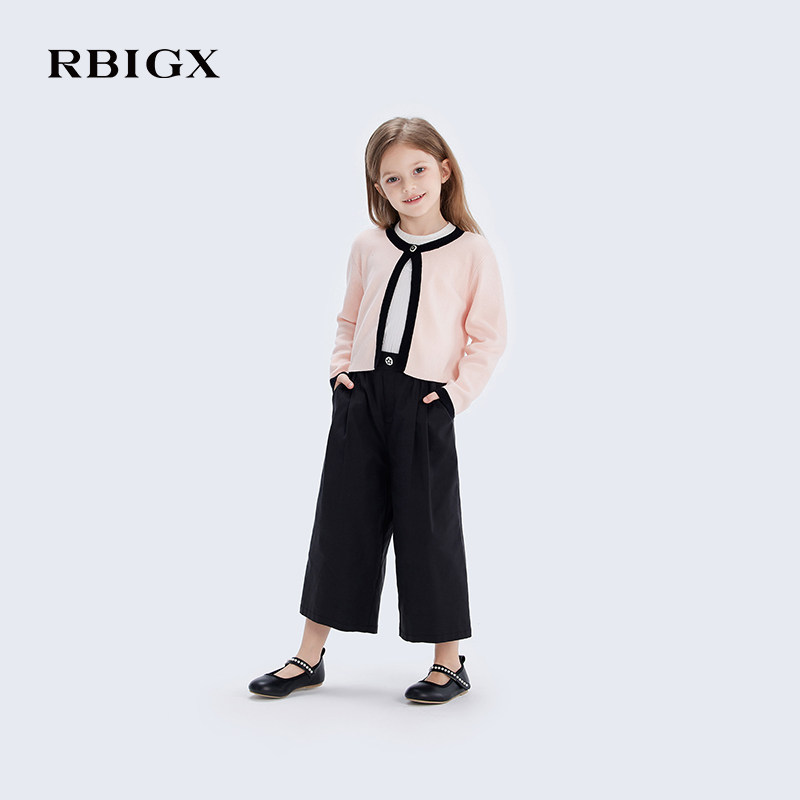 RBIGX瑞比克童装春季新款甜美百搭设计感贵族公主毛衫开衫毛衣