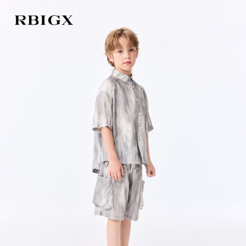 RBIGX瑞比克男童夏新短袖衬衫