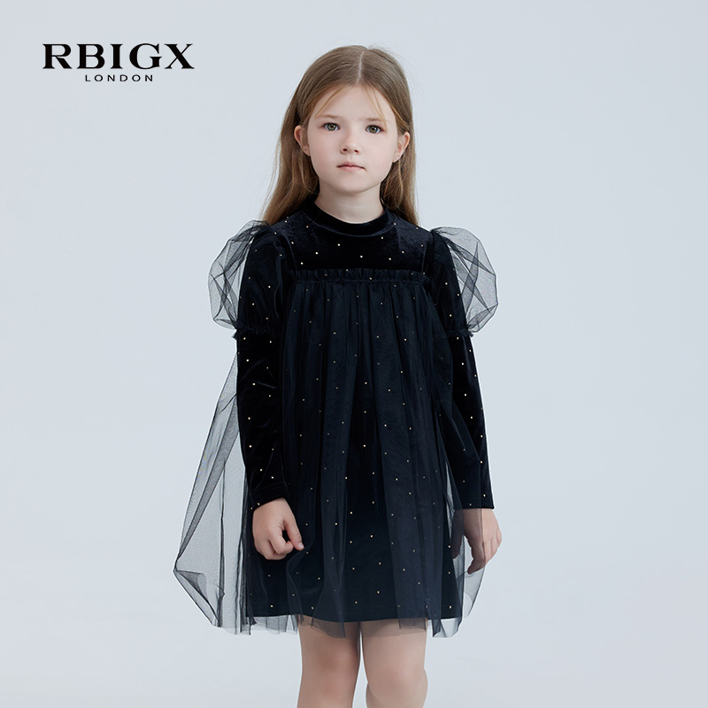 RBIGX/瑞比克秋季丝绒连衣裙