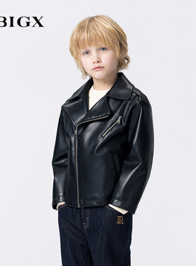 RBIGX瑞比克童装2025秋季新款帅气休闲百搭洋气炸街夹克外套皮衣
