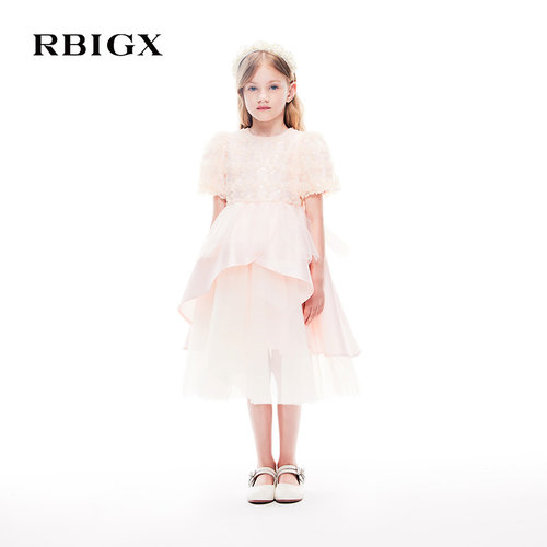 RBIGX瑞比克童装冬季新款女童设计感公主裙连衣裙珠片礼服裙