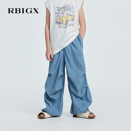 RBIGX瑞比克童工装阔腿休闲长裤