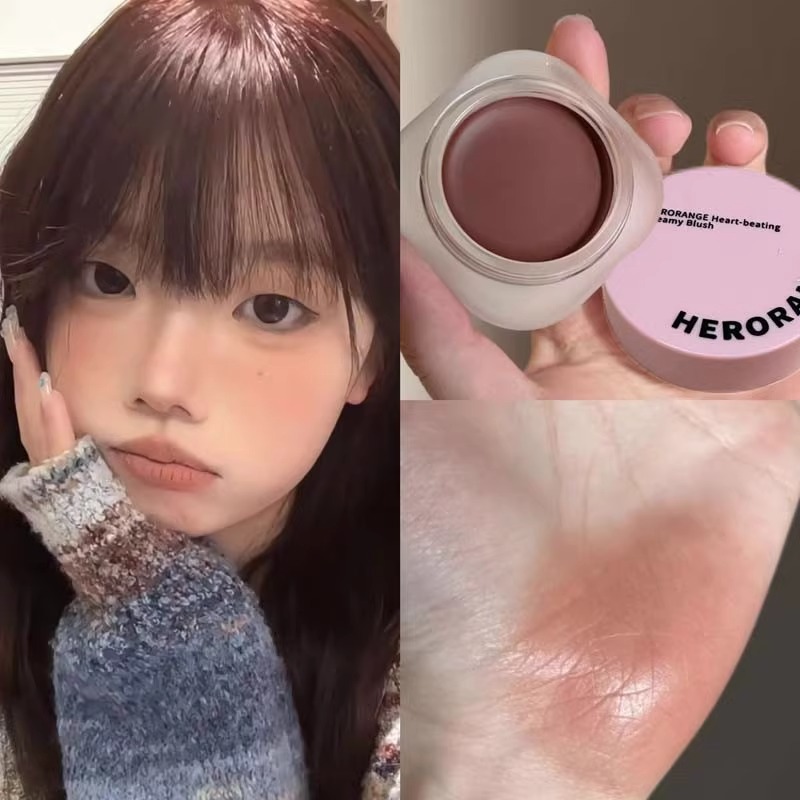 裸咖棕亚裔感！多用膏口红腮红眼影唇泥易上色持久唇颊两用唇膏