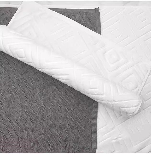 Luxury jacquard thickened Cotton bath mat - Absorbent floor