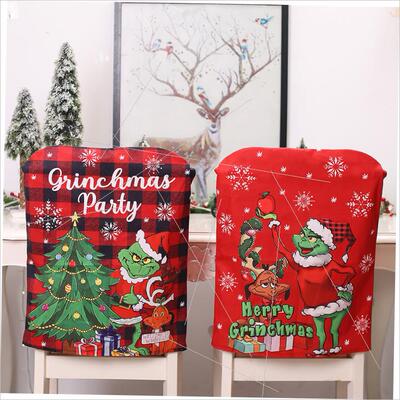 Christmas Grinch chair cover Green Jay dining chair cover