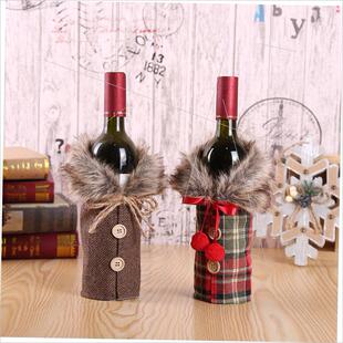 Christmas wine sleeve with bow red wine bottle sleeve酒瓶套