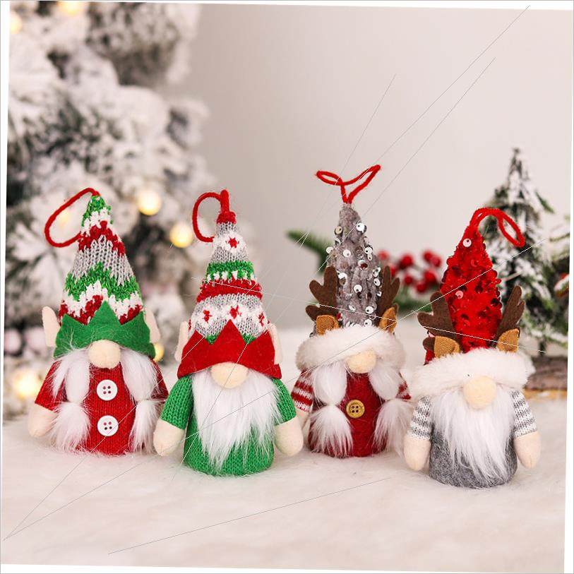 Christmas decorations Glow elf faceless old man antler doll