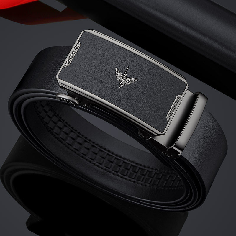 保罗皮带男士2026新款真皮自动扣头层纯牛皮品牌腰带商务青年裤带