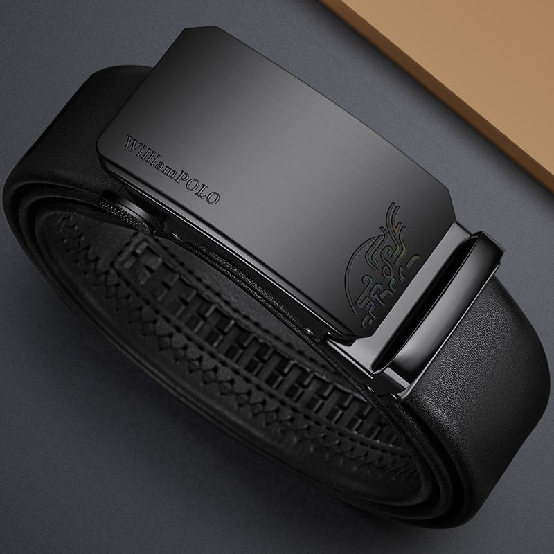 英皇保罗皮带男真皮自动扣真皮腰带商务奢侈品裤带生日礼物送爸爸