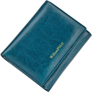 保罗正品真皮小钱包女士2026新款聚财零钱包女迷你小卡包皮夹妈妈