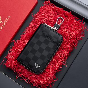 保罗钥匙包男款真皮2026新款时尚挂腰多功能汽车锁匙包收纳卡包潮