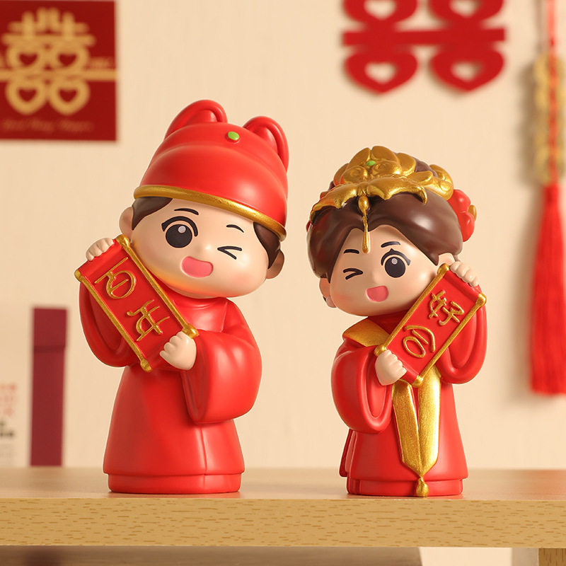 送新娘结婚礼物创意结婚礼物婚庆摆台家居桌面装饰品婚房布置摆件