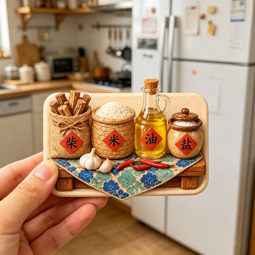 冰箱贴树脂浮雕磁吸冰箱贴中式复