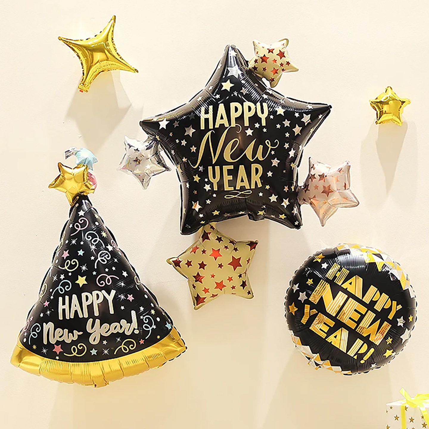 2026字母气球2026新年气球新年字母拉旗数字跨年派对装饰元旦年会