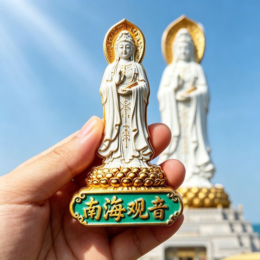 冰箱贴菩萨树脂浮雕磁吸冰箱贴海