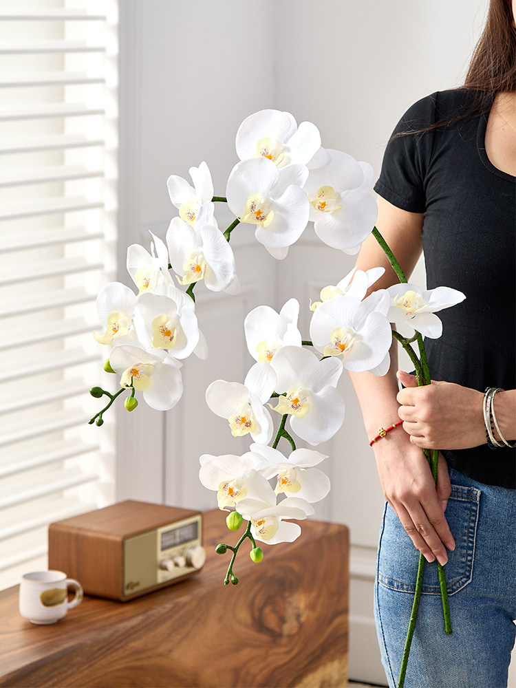 森空间人造花假花桌面植物饰品蝴蝶兰向日葵梨花饰品简单的软装饰