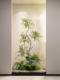 森空间入口大厅植物景观高端模拟绿色植物照明井微景观软装 配套摆