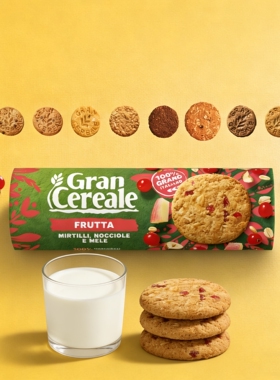 意大利进口Gran Cereale水果谷类健康粗粮燕麦饼干