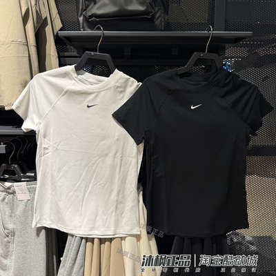 耐克女夏季圆领运动休闲短袖T恤