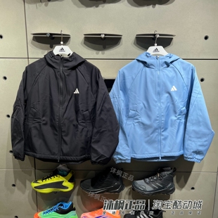 阿迪达斯外套女子连帽加绒保暖防风运动夹克KC0055 KC0087 KC0054